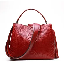 HANSOMFY font b women b font Serpentine Handbag Genuine Cow font b Real b font font