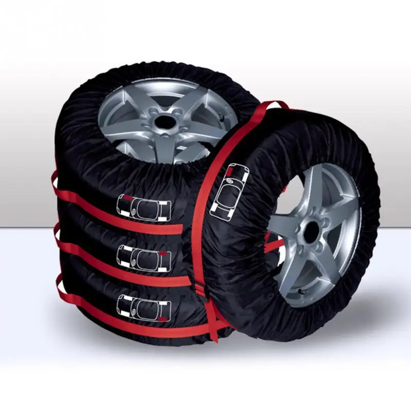 

1Pcs, 4Pcs Spare Tire Cover Garage Tire Case Winter Summer Car Tires Storage Bag Auto Tire Accessories Wheel Protector