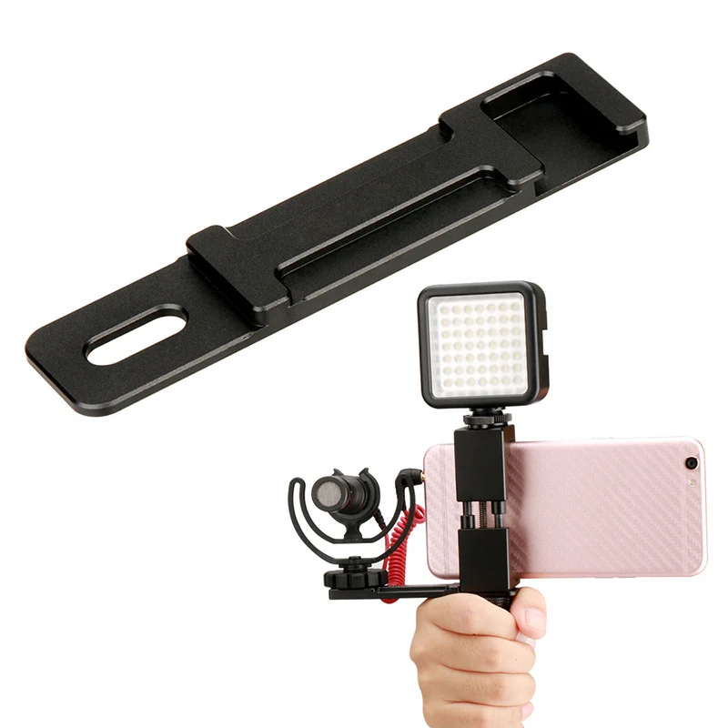 

Microphone Cold Shoe Plate Handhold Stabilizer Phone Mount Video Grip Stand for Ulanzi PT-1 ND998