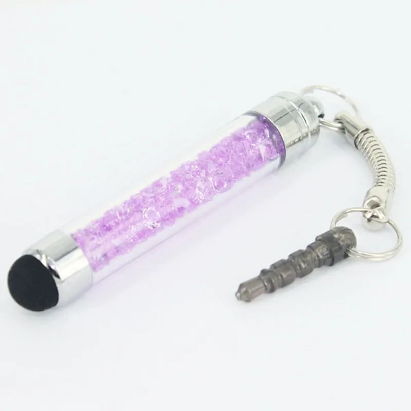 N-KTPS-0009P_1_JONSNOW Touch Pen Crystal Diamond Dust Stylus Touch Pen with 3.5 mm Headset Jack Dustproof Cap for iPad Smartphone Tablet PC