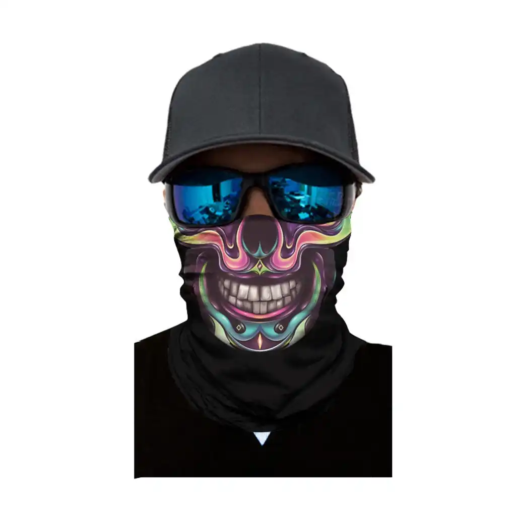 cycling motorcycle head scarf neck warmer skull fa