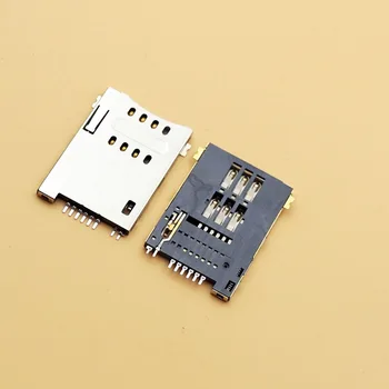 

10pcs 6+2 Pins SIM Card Slot 8p 8pin Self Push SIM Socket MUP-C720 without column