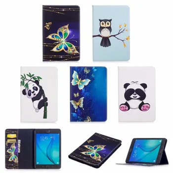 

For Samsung T350 Tablet Case PU Leather panda Wallet Flip Cover for samsung galaxy tab A 8.0 T350 T355 SM-T355 8'' Case