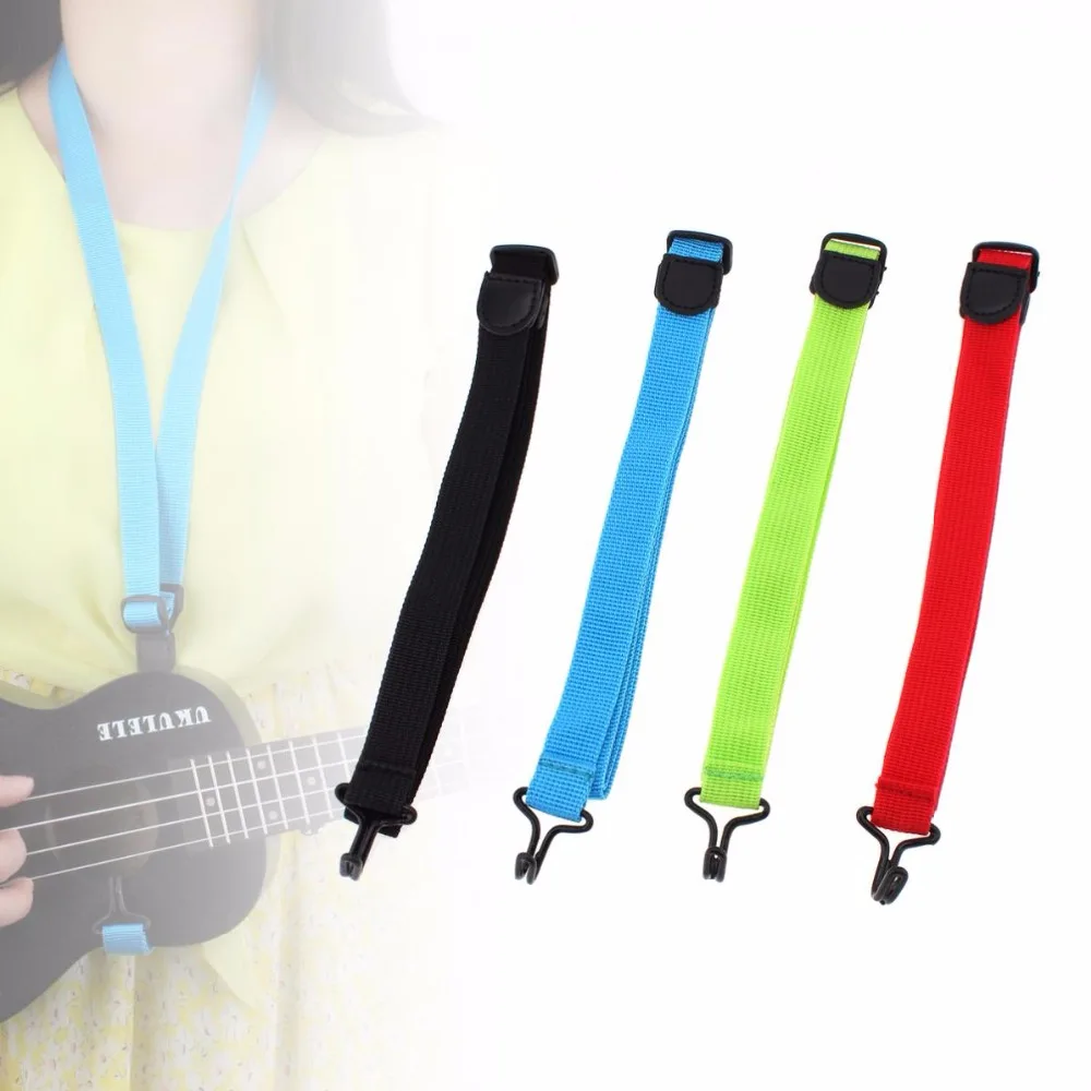 

5pcs Adjustable Sling Durable Weaving Nylon Cloth Length 43-83cm Ukulele Strap with Hook For All Size Ukelele 4 color options