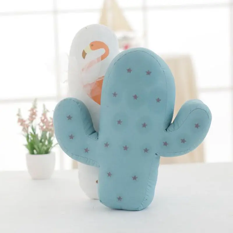 Kids Lovely Cactus Flamingo Pillow Plush Cartoon Cushion Baby Soft Toys Cute Bed Animal Plants Stuffed Sofa Comfortable Toy Doll (2)