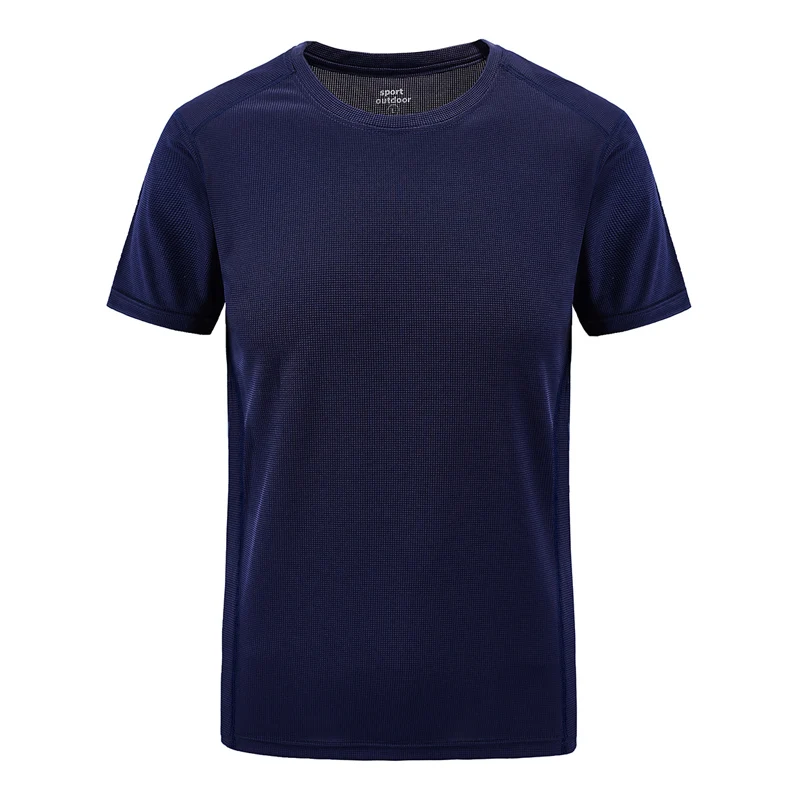 Большой размер 6XL 7XL 8XL Футболка мужская футболка Мужская Уличная быстросохнущая спортивная одежда футболки для фитнеса для тренажерного зала бегунов Мужская футболка для бега - Цвет: deep blue