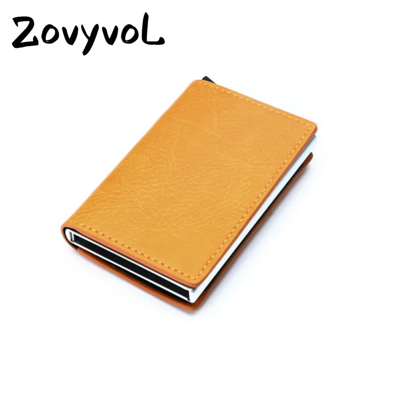 ZOVYVOL блокирующий RFID алюминиевый держатель для карт Смарт искусственная кожа Crazy