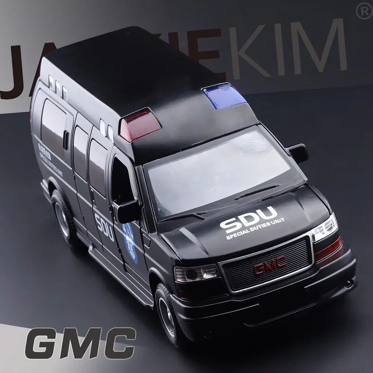 

High Simulation Exquisite Diecasts & Toy Vehicles: GMC Truck Hong Kong SDU SWAT Team Vehicle 1:32 Alloy Diecast MPV Model