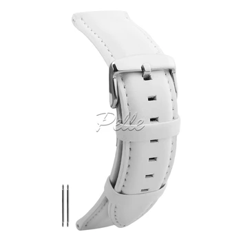 

Pelle Vintage Oil Wax Leather Strap Watchband Wristband 16mm White Replacement Watch Strap Unisex