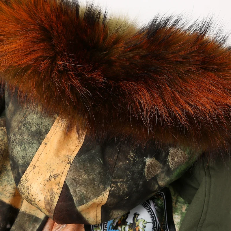 Top Quality Raccoon Fur Collar Hooded Down Coat 2017 Winter New Fashion Womens Thick Warm Down Jacket and Coat