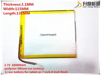 

3.7V 31115131 battery dual core,gemei G6T,VI40 dual core,A11 Quad-Core,tablet pc battery 6000MAH SGR241