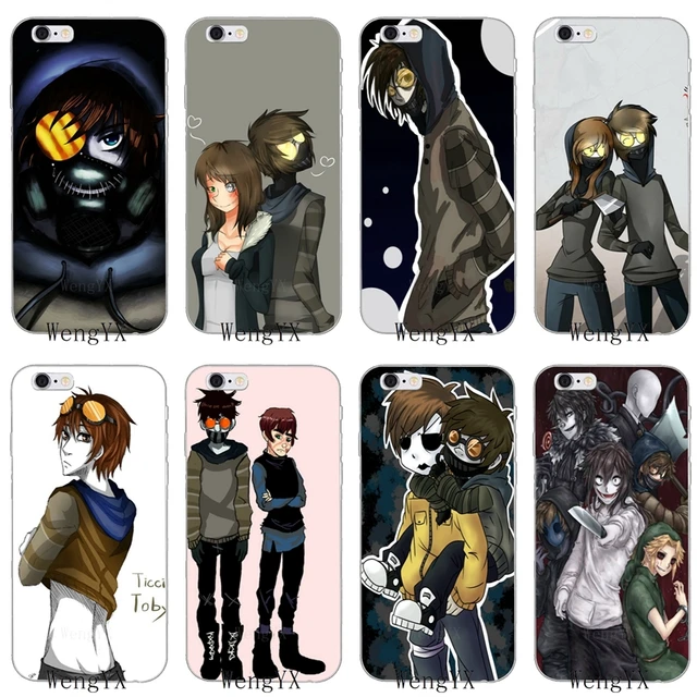 creepypasta ticci toby x reader silicone soft phone case for samsung