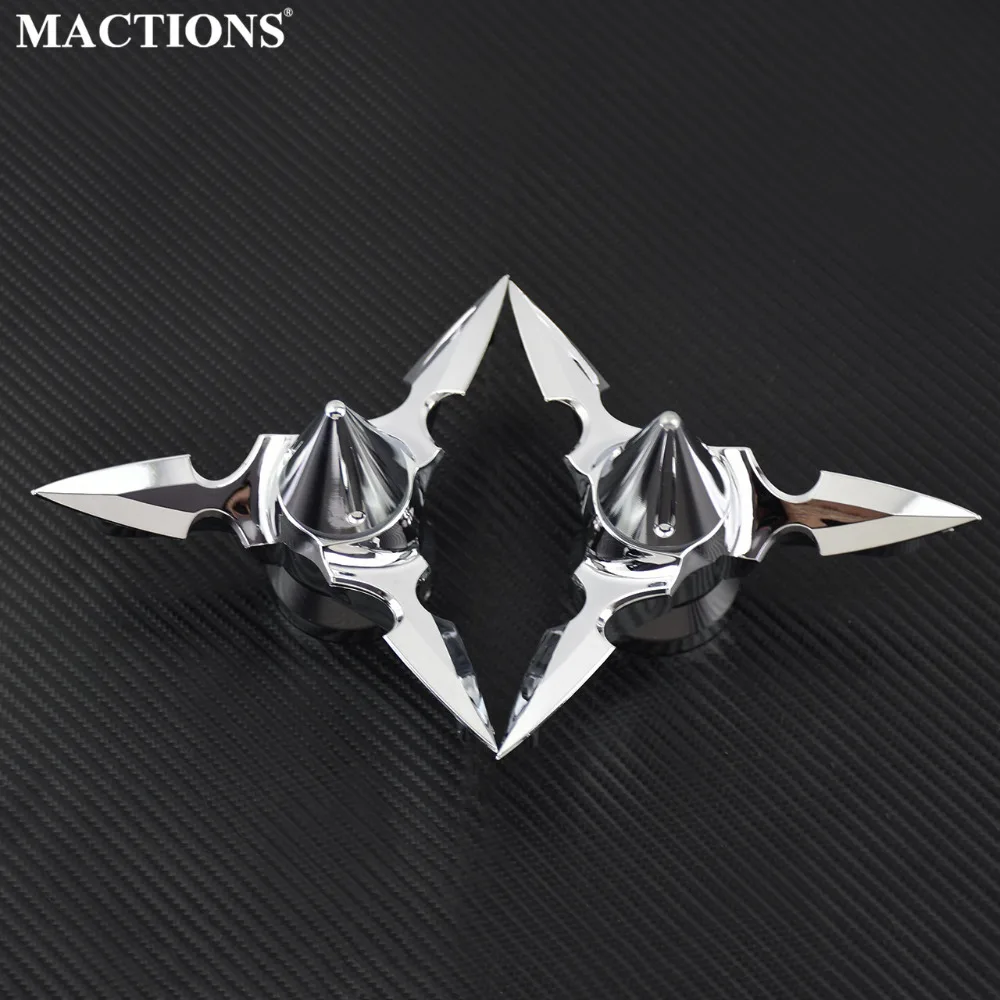 

Spun Blade Spinning Axle Caps For Harley Sportster 883 Touring Dyna Softail Street Glides Electra Glides Road King 08-14 V-Rod