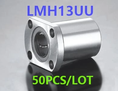 50 шт./лот LMH13UU фланец тип линейных шарикоподшипник s, круглый фланец линейный подшипник фланцевые линейный подшипник ЧПУ 3D принтера