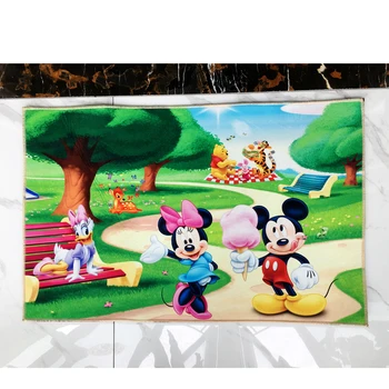 

Disney Mickey Minnie Mouse Rug Children Kids Crawling Game Mat Bedroom Decor Carpet Indoor Welcome Soft Four Season Mat gift