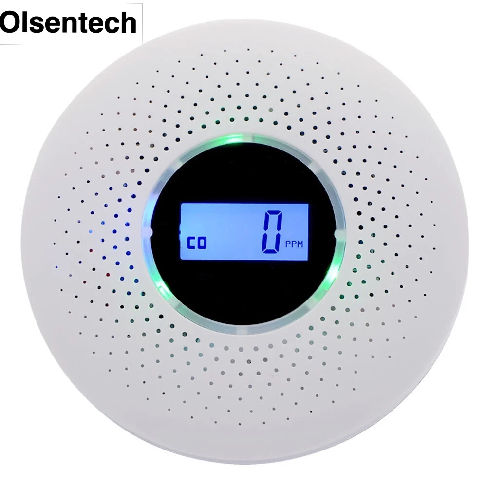 

Wireless Compact CO and Smoke Sensor Detector with LCD Fire Alarm Carbon Monoxide Sensor For Home Security Alarm System