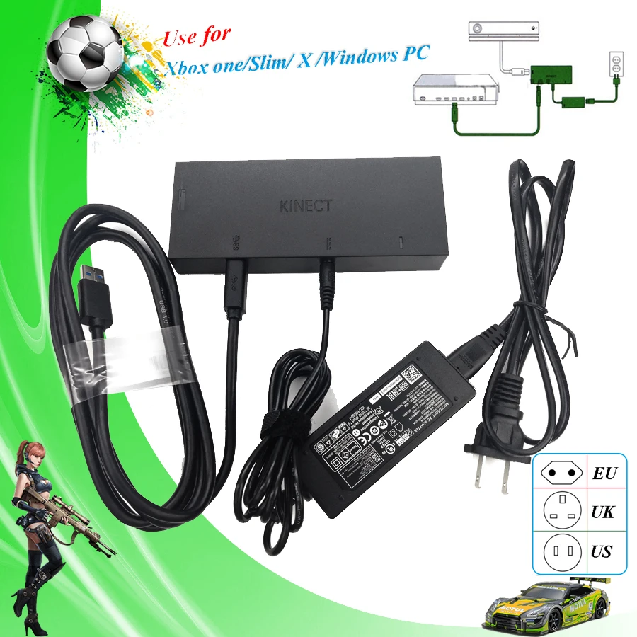Новинка 2019 Kinect 2 0 сенсор AC адаптер питания для Xbox one S / X Windows PC XBOX ONE Slim/X