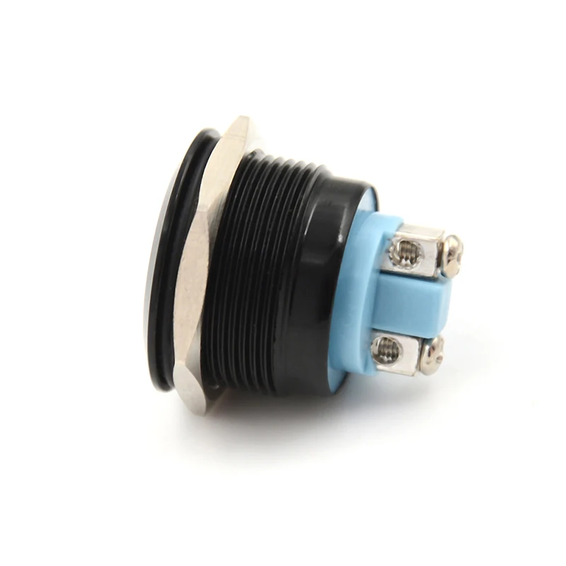 2A/250V 22mm Black Push Button Waterproof  Self locking/Momentary Metal Push Button for Car Computer