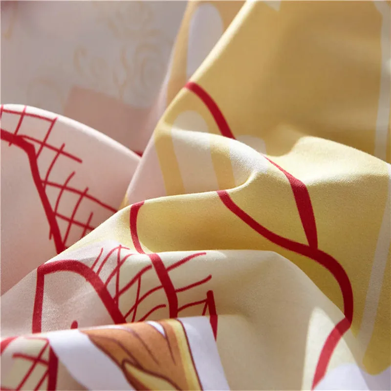 Красота и с рисунком из мультфильма Красавица Чудовище комплекты постельного