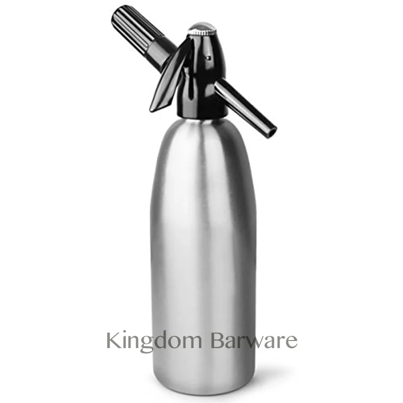

Soda Water Siphon Ultimate Aluminum Soda Maker 1 Liter - Make Soda Infusions - Uses Standard C