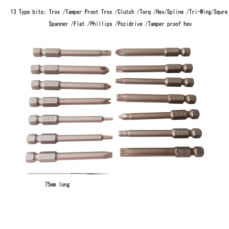 50 шт. Набор отверток 75 мм удлиненный набор долот набор ручных инструментов