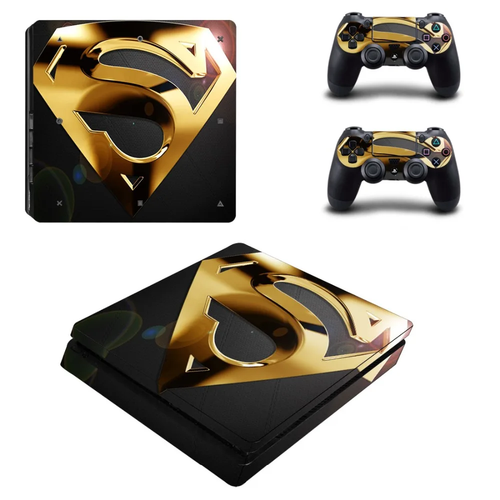 

Superman Logo Vinyl Skin PS4 Slim Skin Sticker Decal Stickers for PS4 Slim Console and Controller