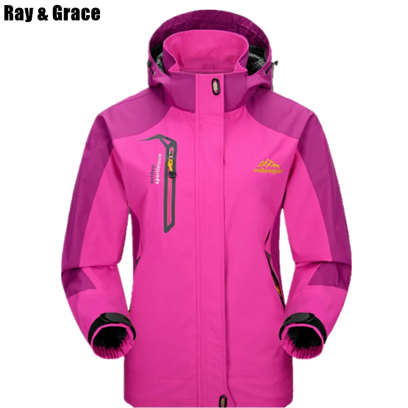 

RAY GRACE Women's Hiking Rain Jacket Waterproof Windproof Outdoor Camping Fishing Climbing Jacket Sports Outerwear For Women
