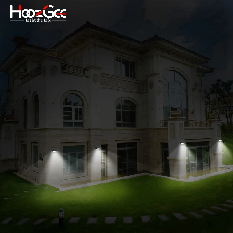 HoozGee солнечные Настенные светильники открытый сад супер яркий водонепроницаемый 16 Светодиодный PIR датчик движения лампа патио освещение безопасности