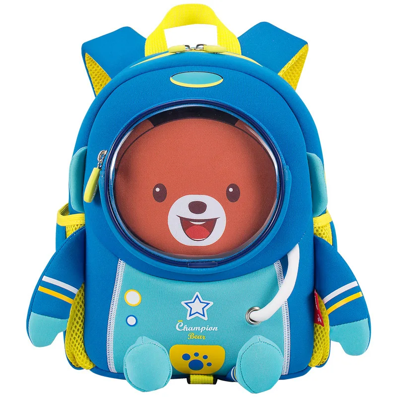 3D Space Bear School Backpack for 2-6 Years Old Kids Cartoon Schoolbag Waterproof Children Bags Boy Girl Mochila Infantil | Багаж и сумки