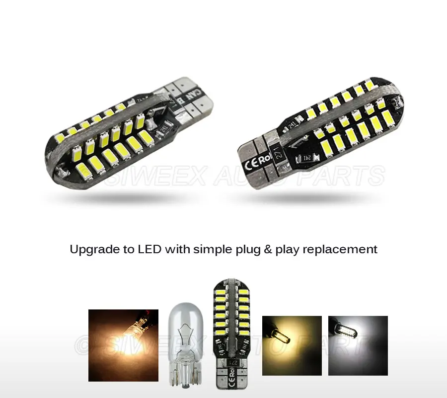 T10 48 SMD 3014 Canbus светодиодный авто светильник с can-bus W5W T10 светодиодный 194 ОШИБОК белый/теплый белый светильник лампы 12V