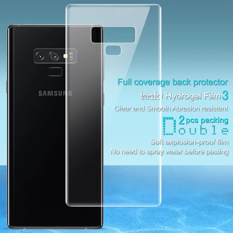 IMAK СПС samsung Galaxy note 9 Экран протектор полный охват спереди + сзади гидрогель пленка