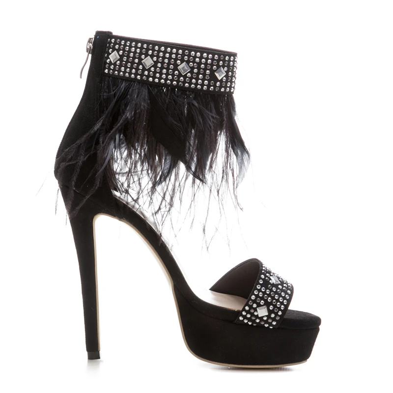Sexy 33 Doratasia Schuhe 2018 High Frau Dünne Frauen 43 Design Schwarzes Marke Größe Große Pelz Sandalen Sommer Party Plattform Heels nrrxqR1