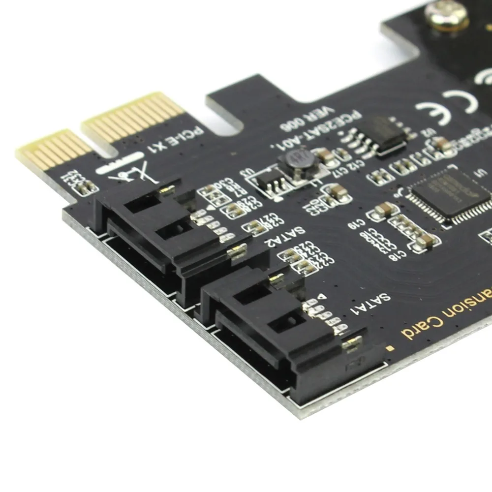 PCI-E адаптер карта PCI Express X16 к SATA3.0 7Pin 2 порта SATA III 6G контроллер расширения адаптер карта для ПК настольный WIN7/8