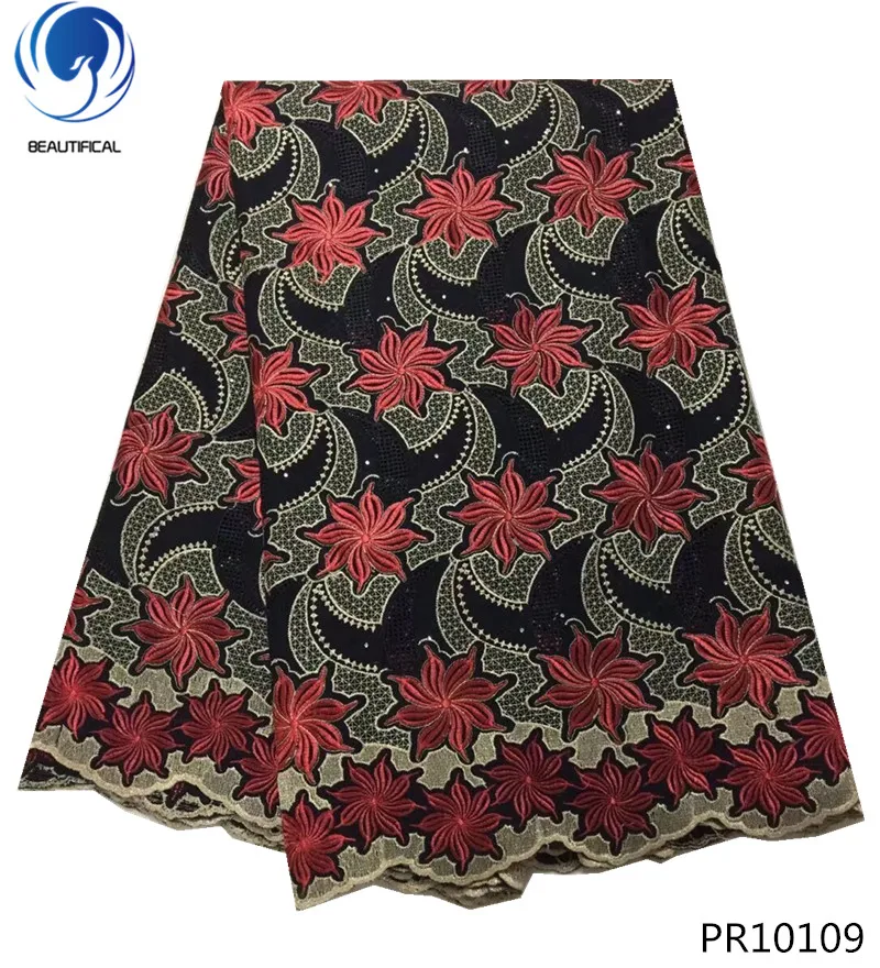 

BEAUTIFICAL swiss lace material swiss cotton voile lace fabric latest voile lace 2018 for wedding clothes 5yards per set PR101