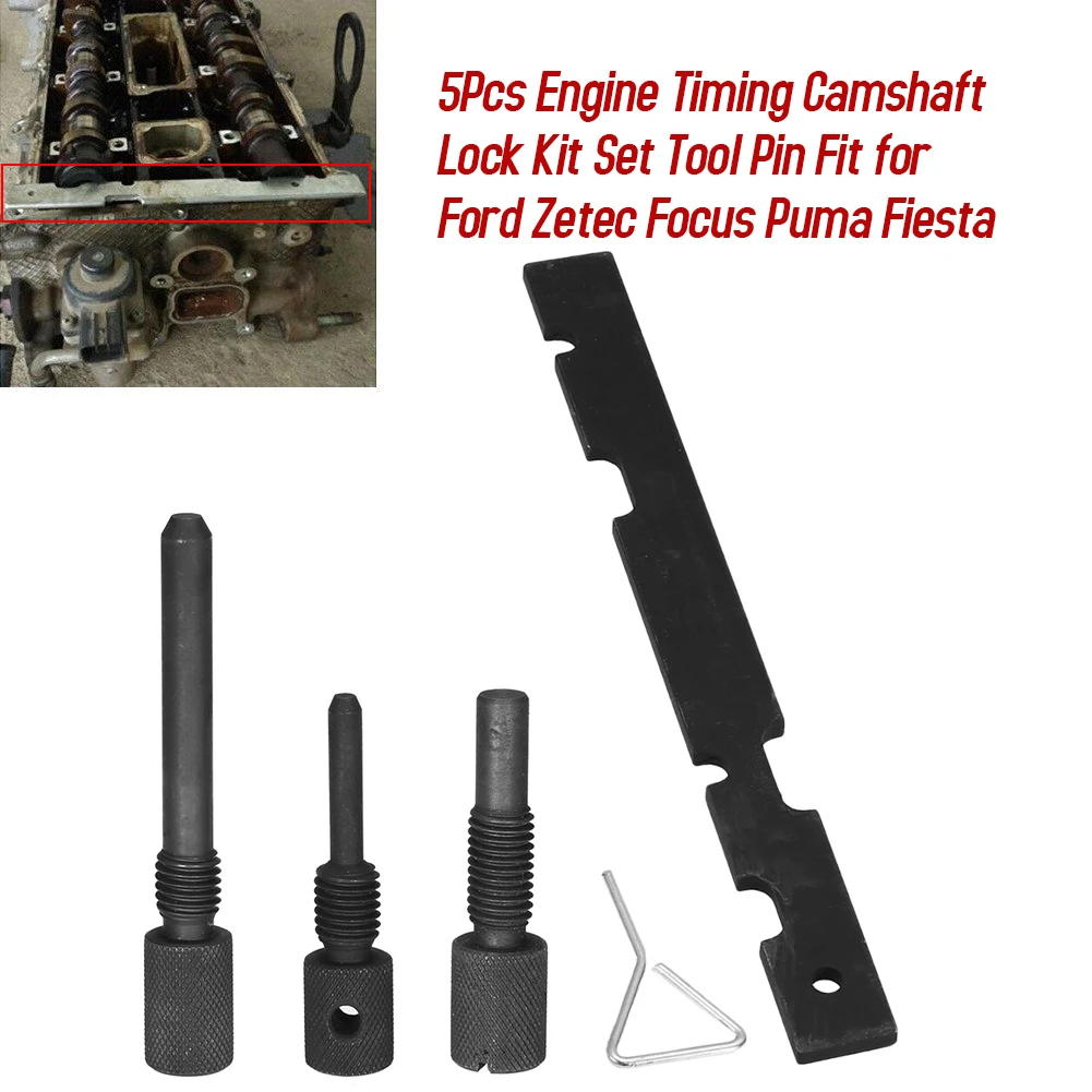 

5Pcs Engine Camshaft Timing Locking Lock Setting Repair Tool Kit for Ford Zetec Focus Puma Fiesta Automotive Tool