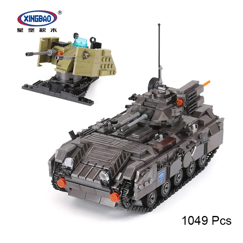 

XINGBAO 06018 Genuine Military Series The Armoured Vehicle Set Building Blocks Bricks Educational Boys Girls Gifts 1049 Pcs