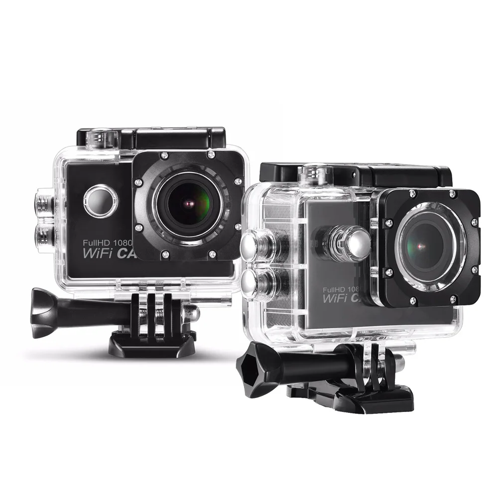 

WIFI Camera Waterproof Full HD 1080P Underwater Camera Depth 30 Meters LCD Screen 2 Inches 140 Super Wide Angle with Rechargea