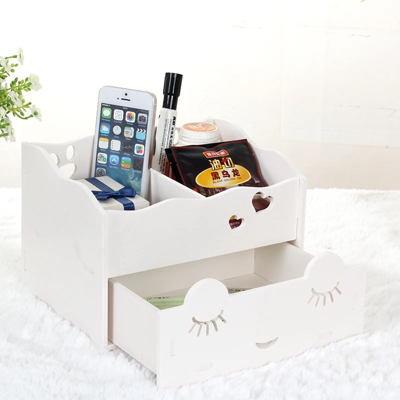 Carino volto sorridente cosmetici stoccaggio detriti desktop storage case holder bidoni da collezione vendita calda!!!