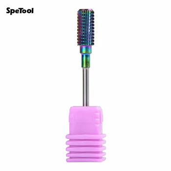 

SpeTool Mutil-color Coated Tungsten Carbide Nail Bit For Remove Gel Accessory for Electric Manicure Pedicure Nail Art Salon D35