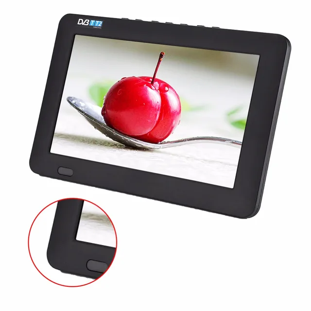 9inch Portable Car TV Television DVB-T-T2 Digital Car TV With Antenna AV USB MP3 MP4 TV Program Recording Color TFT LED PVR