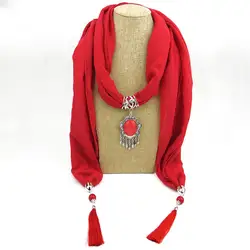 Olaru Богемия Тибет горный хрусталь шифон кисточкой шарф колье цепочки и ожерелья для женщин Винтаж Длинные цепи модные оптовая продажа