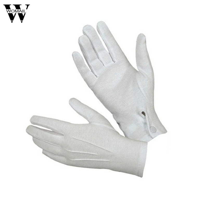 Womail 1 пара белые перчатки Формальные смокинг почетного караула мужской унисекс инспекции перчатки wo Для мужчин белые перчатки Формальные