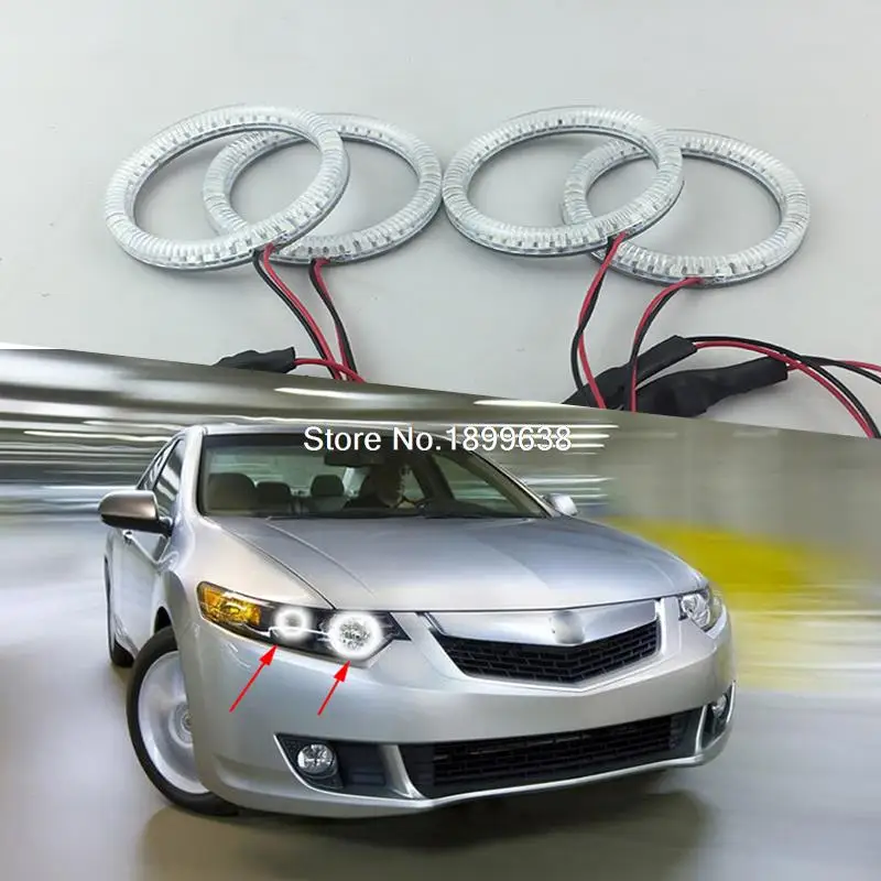 

4pcs Super bright red blue yellow white 3528 smd led angel eyes halo rings car styling for Acura TSX 2009-2012