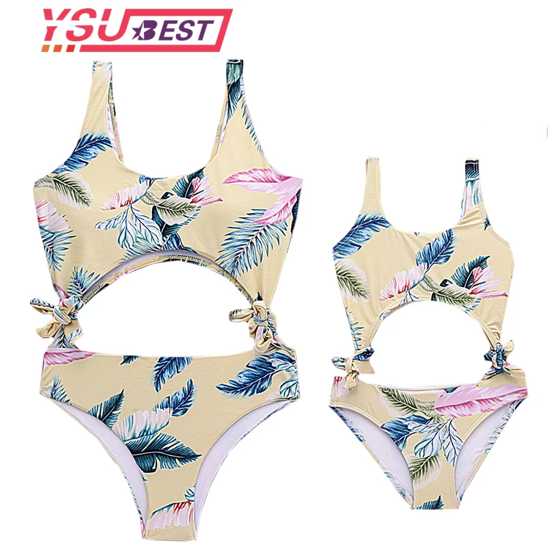 

Matching Mother Daughter Swimwear Family Matching Clothes One-piece Family Look Mom And Daughter Swimsuit Mommy and Me Clothes