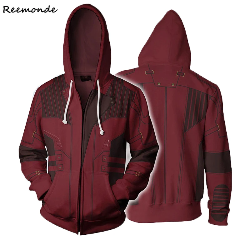 

Avengers 4 Endgame Clothes Star-Lord Costumes Clothing Mens Clothes Streetwear Chris Pratt Hoodies Sweatshirt Autumn Winter Coat