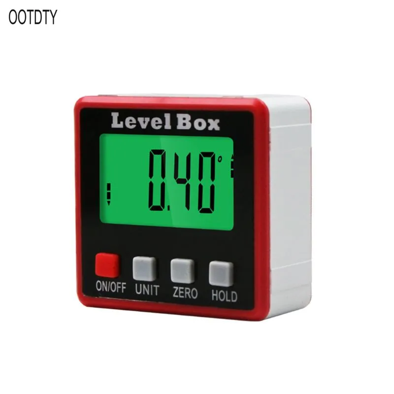

OOTDTY Digital Protractor Inclinometer Level Box Angle Finder Bevel Box w/ Magnet Base