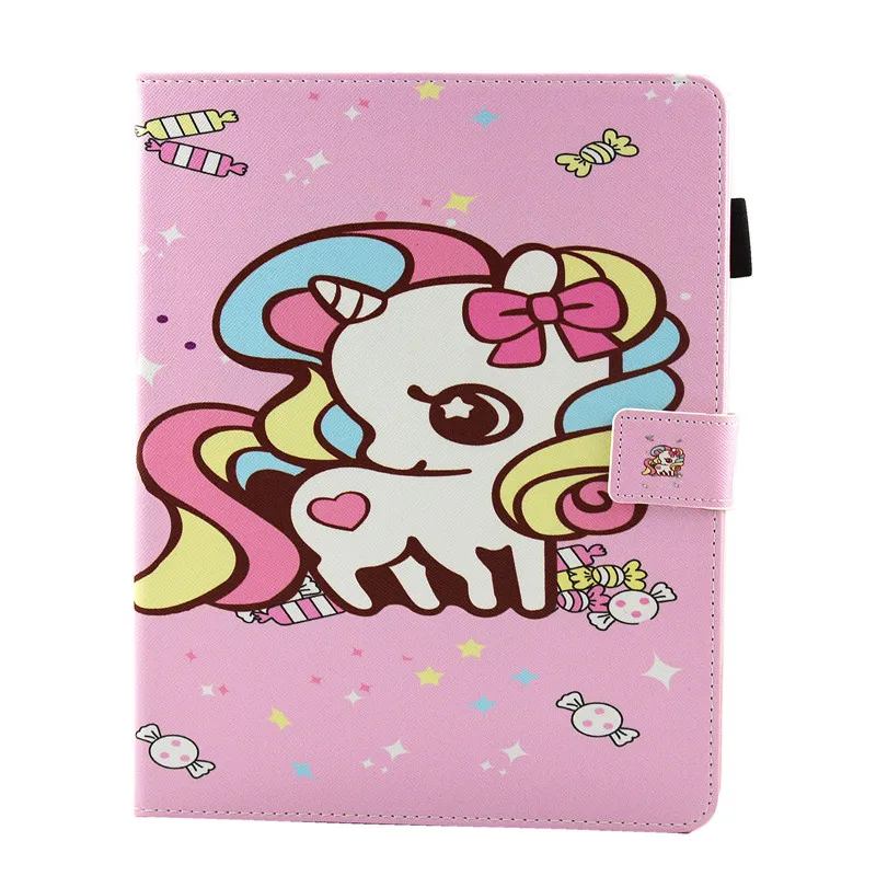 Wekays Case for iPad 2 3 4 Funda Soft silicone Unicorn Cat Flamingo PU Leather Smart Cover For Apple Ipad 2 ipad 3 ipad 4 Coque