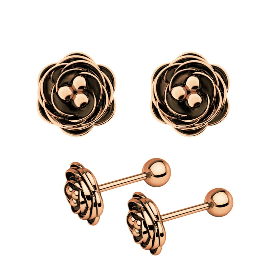 10Pairs/lot Zircon Crystal Heart Flower Ball Cartilage Lip Nail Bar Ring Barbell Piercing Tongue Stainless Steel Body Jewelry