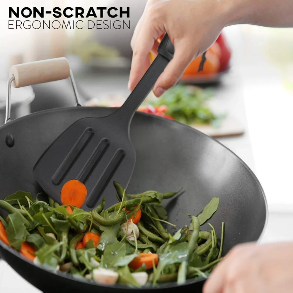 5Types Heat-resistant Soup Spoon Cookware Nylon Utensils Non-stick Special Cooking Shovel Kitchen Tools CV 5Types Heat-resistant Soup Spoon Cookware Nylon Utensils Non-stick Special Cooking Shovel Kitchen Tools CV