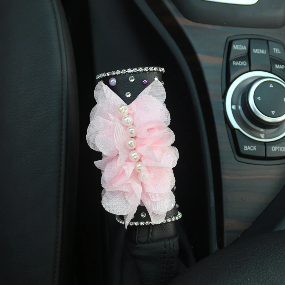 Цветочное украшение салона автомобиля Аксессуары для девочек Ladycrystal чехол для ремня безопасности Алмазный Кожаный чехол на руль тканевая коробка